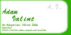 adam valint business card